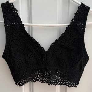 Poof! | Black Crochet Bralette | Fits Medium/Large